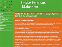 Tablet Screenshot of fruehes-forschen-rheinmain.de